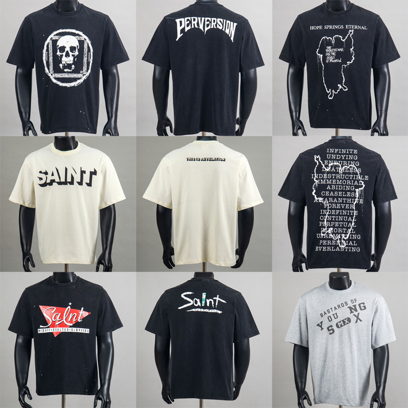 Streetwear Brand Trends - Streetwear-Marke Amerikanisches Retro-T-Shirt mit Used-Look, Hochwertig,